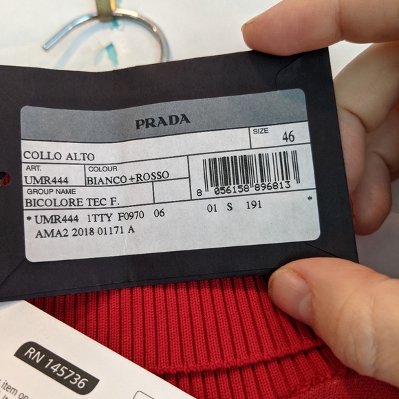 Prada logo sweater S(IT36) BNWT - Picture 8 of 11